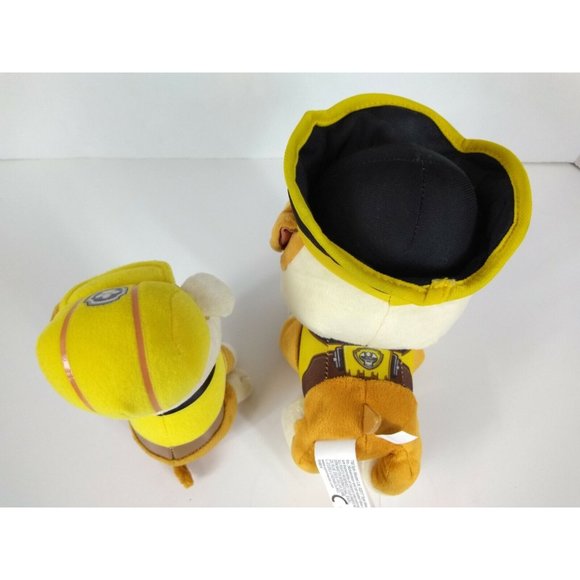 PAW PATROL Rubble 7" Pirate + 6" Worker Rubble+ 9" Police Girl Stuffed Plush Toy - Picture 6 of 12